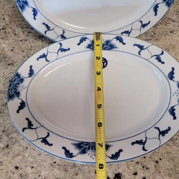 Tatung in Glaze Vintage Water Lily Pattern Durable China 6 Oval Plates - Picture 3 of 13